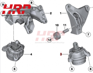 22116786242 Genuine Right front engine bracket for 10-12 BMW 740I 740LI 3.0L